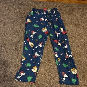 Peanuts Snoopy and Charlie Brown Pajama Pants sz L